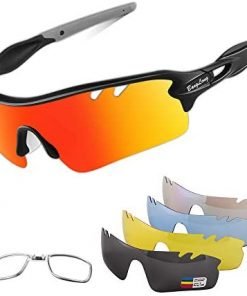 Polarized Unisex Sports Sunglasses  with 5 Interchangeable Lenses – Trugears