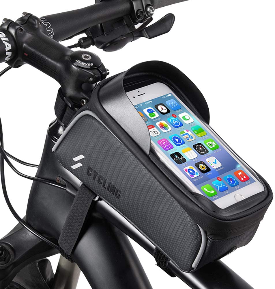 Bike Phone Mount Bag Top Tube Holder Pouch Accessories Cellphone Below 6.5'' 