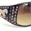Women's Sunglasses With Bling Rhinestone UV 400 PC Lens in Multi Concho
