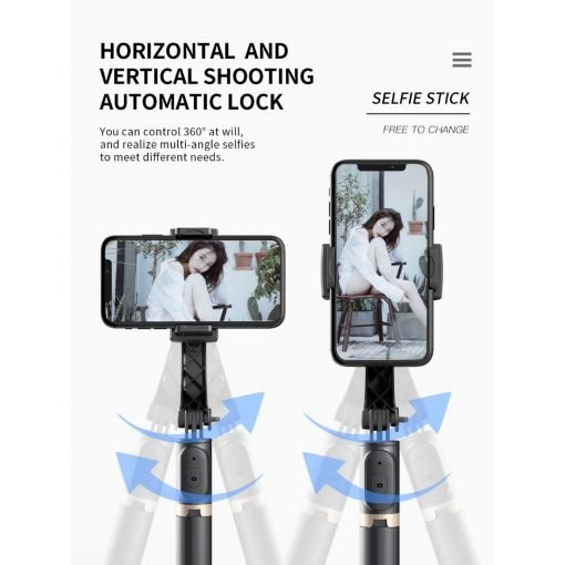 Gimbal Stabilizer for Smartphone with Extendable Bluetooth Selfie Stick