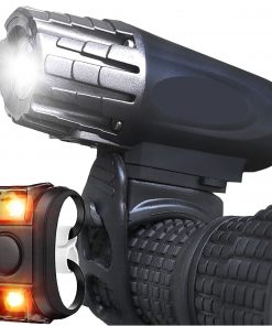 Bike Lights Front and Back, Bicycle Accessories for Night Riding, Cycling Reflectors Powerful Headlight and Taillight Rear LED Safety Light Set