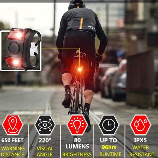 Bike Lights Front and Back, Bicycle Accessories for Night Riding, Cycling Reflectors Powerful Headlight and Taillight Rear LED Safety Light Set